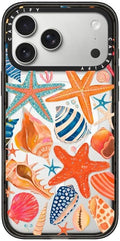 CASETiFY Impact iPhone 17 Pro Max Case [Slim/Compatible with Magsafe / 8.2 ft. 4X Military Grade Drop Protection] - Sea Shells - Clear Black