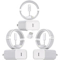 10Foot Fast iPhone Charging Cable,3-Pack Super Fast i Phone Charger USB C Charging Block Wall Charger PD Adapter with 10FT Type C to Lightning Cable Cord for iPhone 14/13/12/11ProMax/XS Max/XS/XR/8/SE