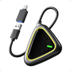 2027 Mini CarPlay Wireless Adapter for Apple, Upgrade Factory Wired Carplay to Wireless CarPlay Adapter, No Latency for iPhone iOS 10+ and Cars from 2015+, USB & Type-C, Plug & Play