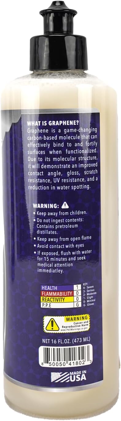Ceramic Soap with Graphene Car Wash Soap 16 oz (Pack of 1) – High Foaming SiO2 Formula | Long-Lasting Protection | pH Neutral | Foam Cannon, Pressure Washer, & Bucket Wash Compatible