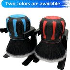 Car Detailing Brush, Ultra Soft Tire Shine Brush with Storage Rack, Interior Cleaning Tool, Universal Beauty Tools for Most Cars (Blue)