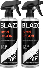 BLAZON Iron Decon - Heavy Duty Iron Remover & Wheel Cleaner, 2X Concentration for Rapid Removal of Iron Buildup, Brake Dust, and Rust Spots, Low Odor Formula - Citrus Scent - 16 Oz