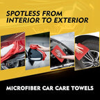 HOMEXCEL Red Microfiber Cleaning Cloth 50 Pack, 12.5 x 12.5 inch Microfiber Towels for Cars, Ultra Absorbent Car Washing Cloth, Lint Free Streak Free Cleaning Rags for Car, Kitchen, and Window