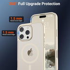 SUPFINE Magnetic for iPhone 16 Pro Case (Compatible with MagSafe) (Military Grade Drop Protection) Translucent Matte Shockproof with Anti-Fingerprint Phone Case,Antique White