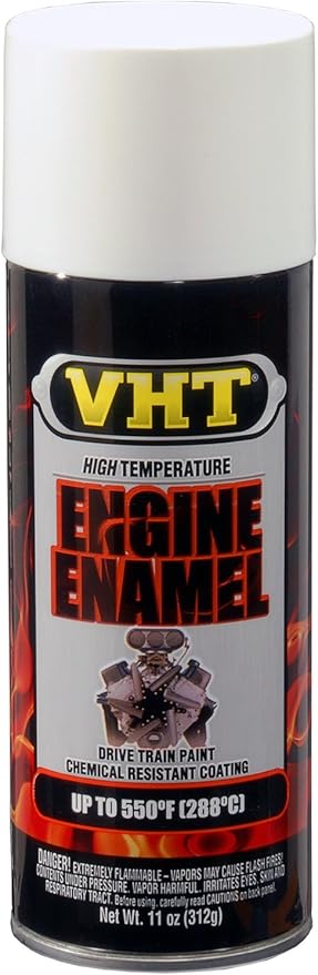 VHT SP129 550° Engine Enamel High Heat Spray Paint – Gloss White – 11 oz. Aerosol Can