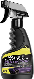 Car Interior Cleaning Spray - 120ml Matte Coating Hydrophobic UV Protection - Car Wrap Cleaner Detailer - for Stain Dust Oil Film Removal, Door Panel Seat Rubber Wheels