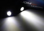 iJDMTOY 4pc Set 3W High Power LED Grille Mesh Mount Lighting Kit Compatible with Toyota FJ Cruiser 4Runner Tacoma etc., 6000K Xenon Projector Lens Spot Beam LED Lights