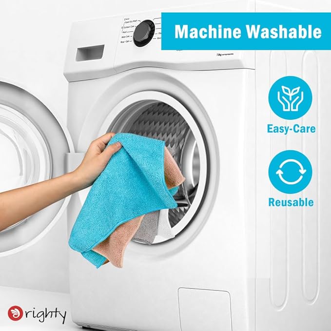 Orighty Grey Microfiber Cleaning Cloth, Microfiber Towels for Cars, Highly Absorbent Car Cleaning Supplies, Lint Free Cloths Clean Rags for Car Care, House, Kitchen, 12x11 inch, Pack of 24