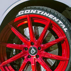 Tire Stickers Continental Tire Lettering Add-On Accessory - Easy DIY with Glue & 2oz Touch-up Cleaner / 14-16 Inch Wheels / 1.25 Inches/White / 8 Pack