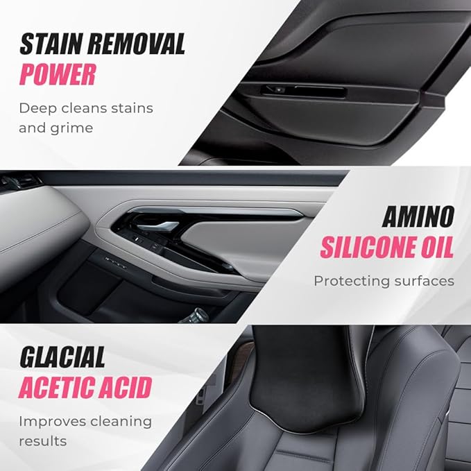 Polishing Cleaner, 2026 New Car Interior Cleaner, Polishing Cleaner Car Interior Spray, Interior Detailer Spray for Rubber Leather Car Interior, Easy Application for Daily Vehicle Care (1pcs)