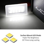 iJDMTOY 4-pack 3W High Power Xenon White Full LED Interior Lighting Kit Compatible With Tesla Model S 3 X Replace OEM Footwell, Step Courtesy, Trunk Area, Glove Box Lamps, etc