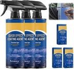 2025 New Car Coating Spray, Quick Effect Coating Agent Spray, Waterless Wash Car Scratch Wax Polish, Oil Film Emulsion Glass Cleaner, Provides Long-Lasting Gloss, Superior Hydrophobic Layer (250ml*3)