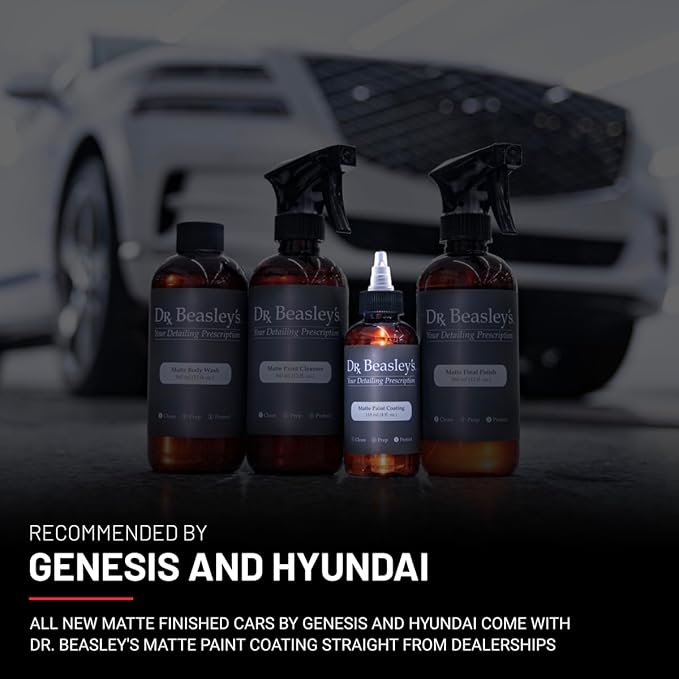 Dr. Beasley's Matte Paint Coating - Ceramic Protects Matte & Satin from Staines, Dirt, Contaminants, UV Year Round. Repels Water to Self Clean. Gives No Gloss Factory New Look, 12 oz