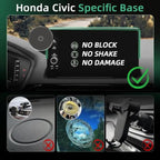 Phone Mount for Honda Civic (11th Gen,2022-2025 2026) & Acura Integra (7"/9" Screen),15W Wireless Car Charger, Magnetic Phone Holder, 360° Rotating,Hands Free,Storage Box,New Car Essentials,2023 2024