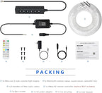 AKEPO 3.2W 6-Hole RGB APP Multiple Color Fiber Optic Lights Kit, Home Car 6.5ft 120pcs of 0.75mm Optical Fiber APP Control Headliner Starlight with Remote and APP Control