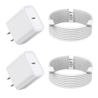 10FT iPhone 16 15 Charger Fast Charging,2Pack 20W Type C Chargers USB C Block 10Foot USB C to USB C Woven Cable, Apple i Phone 16 Charger for iPhone 16/16 Plus/16 Pro/16 Pro Max/iPhone 15 Pro Max/iPad