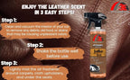 Leather Scent Air Freshener & Odor Eliminator, Premium Long-Lasting Fresh Leather Smell for Cars, Trucks, SUVs, RVs & More, Nonstaining - 16 fl oz