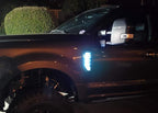iJDMTOY Ice Blue LED Background Illumination Kit Compatible with 2017-2021 Ford F250 F350 F450 Super Duty Side Fender Chrome Emblem
