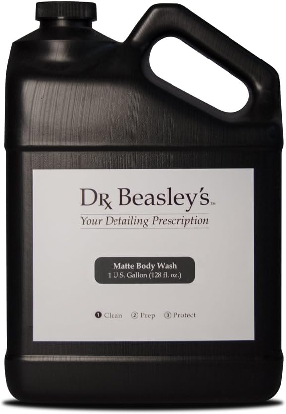 Dr. Beasley's - MP10D128 Matte Body Wash - 1 Gallon, Premium Matte Car Wash Soap, pH Balanced, Readily Biodegradable, White