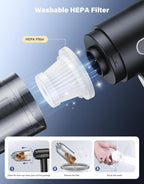 Car Vacuum Portable Cordless, 9000Pa Handheld Vacuum Mini Vacuum Cleaner High Power with Best Suction, 4 in 1 Air Duster Portable Vacuum for Car Keyboard Home Pet Hair with Multi-Nozzles