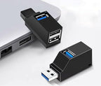 USB 2.0 Splitter,3-Port USB 3.0 Hub High Speed Splitter, USB Splitter Adapter Portable for PC, Laptop -Black