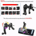 Car Phone Holder Mount Wireless Charging Auto Clamping Rotatable Vent Clip Cute Red Demon for iPhone Samsung Galaxy Andriod Phone