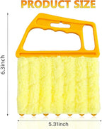 AOCEAN 4 Pcs Blind Cleaner Duster Tool, 7-Finger Dusting Cleaner Tool for Window & Air Vent, Washable Handheld Microfiber Duster Brush for Blinds Dust Dirt