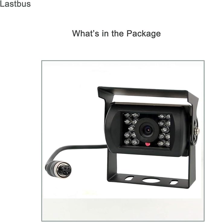 Backup Camera, Reversing Camera, Waterproof Night Vision Wide View Angle Rear View Camera with 4 Pin GX12-4 Connector for RV Camper Truck Trailer Bus Van