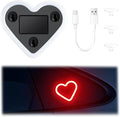 iFunyLED Car LED Interior Lights, Heart-Shaped Ambient Light for Windows, 5 Lighting Modes, Charging Through Type-c and Solar Energy, Car Decorations for Women Men, Pack of 1, (Red)