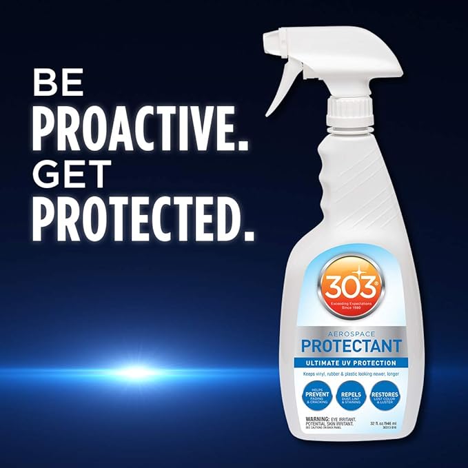 303 Products Aerospace Protectant Spray, UV Protection, Repels Dust, Dirt, & Staining, Matte Finish, Restores Like-New Appearance, Outdoor Cleaning Supplies 32 Fl. Oz.