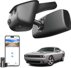 Mangoal 4K & Rear 1080P Dash Cam Custom Fit for Dodge Challenger 2015 2016 2017 2018 2019 2020 2021 2022 2023(Model A), GT R/T SXT SRT Hellcat R/T Scat Pack,Integrated OEM Look, WiFi & App,128GB Card