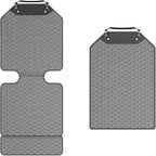 Owleys Set Seat Back Organizer & Car Seat Protector Hexy Waterproof & Non-Slip Protector for Child Car Cushion for Leather and Fabric Seats (Gray Set 2)