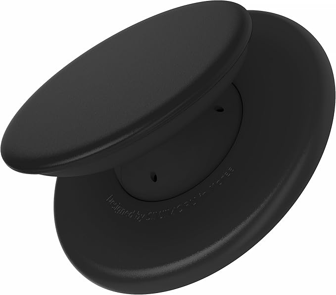 Sinjimoru for MagSafe Phone Grip, Soft Silicone Magnetic Finger Grip for iPhone 17/16/15/14/13, Comfortable One-Touch Holding, M-Tap Tok Black