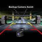 D80 4-Channel 4K Rear View Mirror Camera with ADAS and BSD,11” Touchscreen, Front and Rear and Left and Right Camera for Car，Super Night Vision, 24H Parking Monitoring Hardware kit,Free 64GB Card