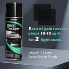 NADAMOO Automotive Black Trim Spray Paint, 1 Can, Instantly Revives Color for Car Plastic Vinyl Rubber, Vehicle Exterior and Interior Plastic and Trim Restorer Aerosol Paint Can, Satin Finish
