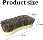 Leather Cleaning Brush for Car Interior, Long Bristle Horse Hair Vehicle Leather Cleaner Brush, Scratch-Free Automotive Interior Seat Cleaner, Universal for Vehicles (Beige)