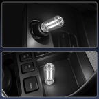iFunyLED Car Interior USB LED Night Light, Portable Touch dimmable Car Ambient Lighting Kit, Retro Mini Transparent Glass Bottle Lamp Decorations for Vehicle Camping Bedroom Hallway, Pack of 2(White)