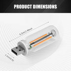 USB LED Car Interior Atmosphere Light, Auto Interior Lights, Plug-in USB Automotive Light, Universal Portable Auto Ambient Lighting Kit Car Accessories for Cars, Bedroom, Hallway (Warm Color)