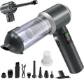 4-in-1 Handheld Vacuum Cordless&Air Duster, 28000pa Suction Power Car Vacuum Portable Cordless, Mini Vacuum with Digital Display and One-Click Dust Emptying for Car Home Office Kitchen Pet Hair(Gray)