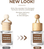 HoogaLife Car Air Freshener Diffuser 2 Pack Hanging Mahogany Teakwood Car Air Freshener for Women 45+ Days Long Lasting Fragrance Made in USA