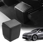 Shademax Rear Trash Can for Tesla Model Y Juniper 2026 2025 Center Console Organizer Backseat Storage Box Underseat Storage Tray Garbage Can Bin for Model Y Juniper Accessories Press Open Design Black