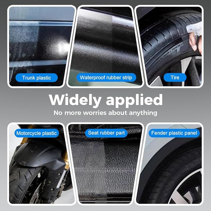 Plastics & Rubber Tyre Shine & Protector Spray, 2026 New Tire Spray Trim Plastic Restorer for Car, Wheel Cleaner Car Detailing Kit for Tire Coating Dressing (1 pcs)