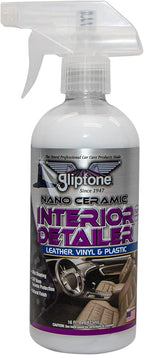 Gliptone Ceramic Interior Detailer 16 oz, Professional SiO2 Enhanced Cleaner and Protectant, Spray and Wipe Formula for Vinyl, Plastic, Rubber, Wood Grain, and Painted Panels