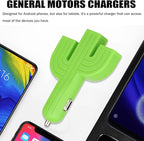 Ankuee Cactus 3USB Car Mount Charger, 12-24V Three Port Automotive Phone Charger Adapter, Compatible with 8 11 12 Plus Pro Max S9 S10 Note9, Universal for SUV, Truck, RV, Van, Office, Home