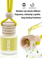 Ikeda Car Air Freshener: Hanging Car Smell Air Freshener | 10ml Round Hanging Car Decoration | Long Lasting Fragrance | For Auto Home | 1pcs (Lemon(Circular))