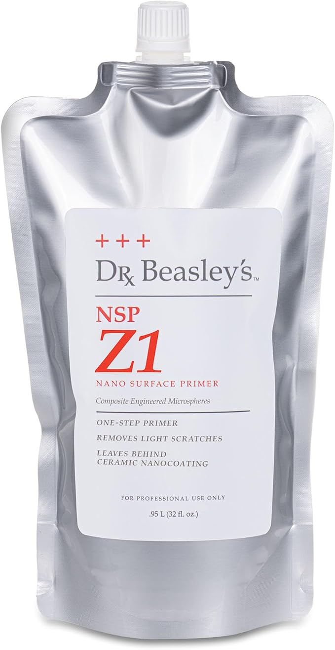 Dr. Beasley's NSP Z1 - One Step Correcting Primer with 1 Year Nanocoating, Cut & Coat in 1/2 The Time, Just 1oz Per Vehicle, Prevents Coating Failure, Beats Multi-Step in Removing Defects, 32 Fl Oz