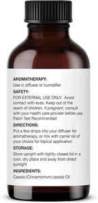 Majestic Pure Essential Oil with Glass Dropper - 100% Pure and Natural - Essential Oils for Diffuser, Aromatherapy, Soap and Candle Making, Cassia Essential Oil, Cassia Oil, 1 Fl Oz