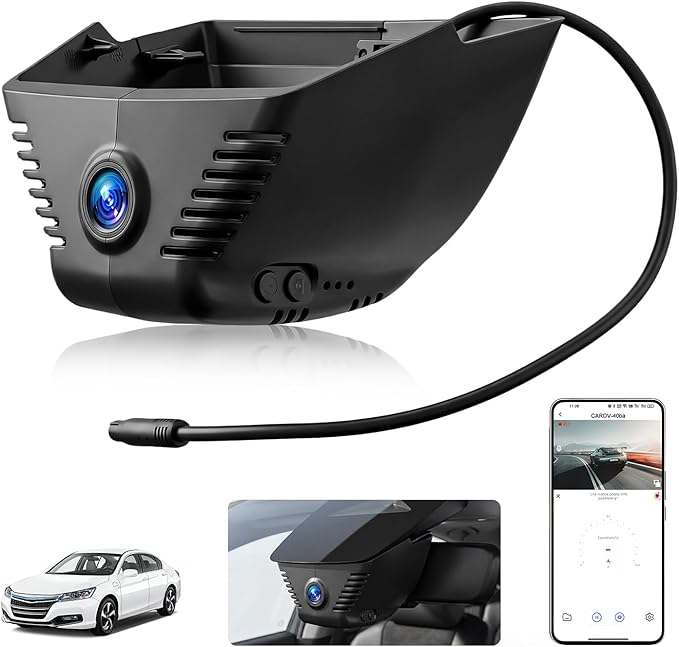 Front 4K Dash Cam for Honda Accord 2023 2024 2025 Hybrid LX Sport EX Touring EX-L (Gen11),Easy Installation,OEM Style in-Dash WiFi & APP, Loop Recording, G-Sensor, 24H Parking Monitor