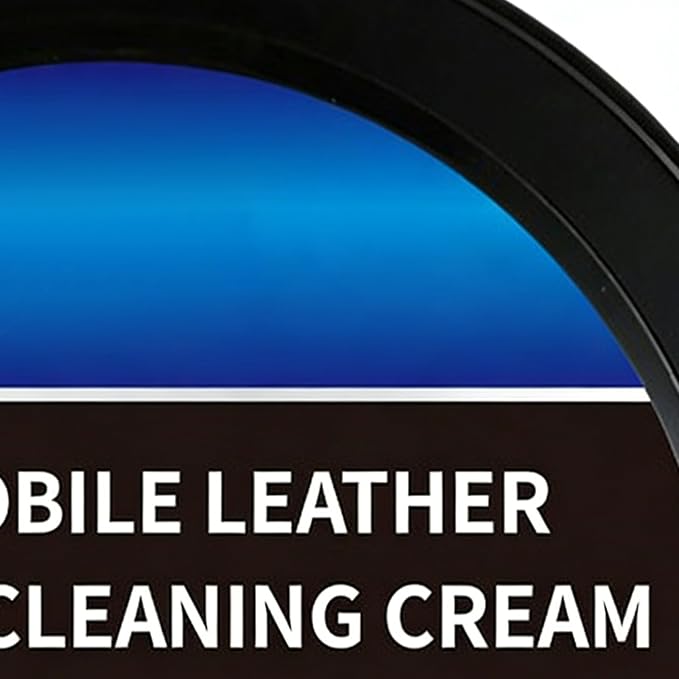 Leather Cleaner for Car Interior - Cream, 120g Conditioned Paste for Vehicle Upholstery, Stain Remover with Wax Base, Detailing Supply, Gloss Restorer for Seats, Consoles and Dashboards