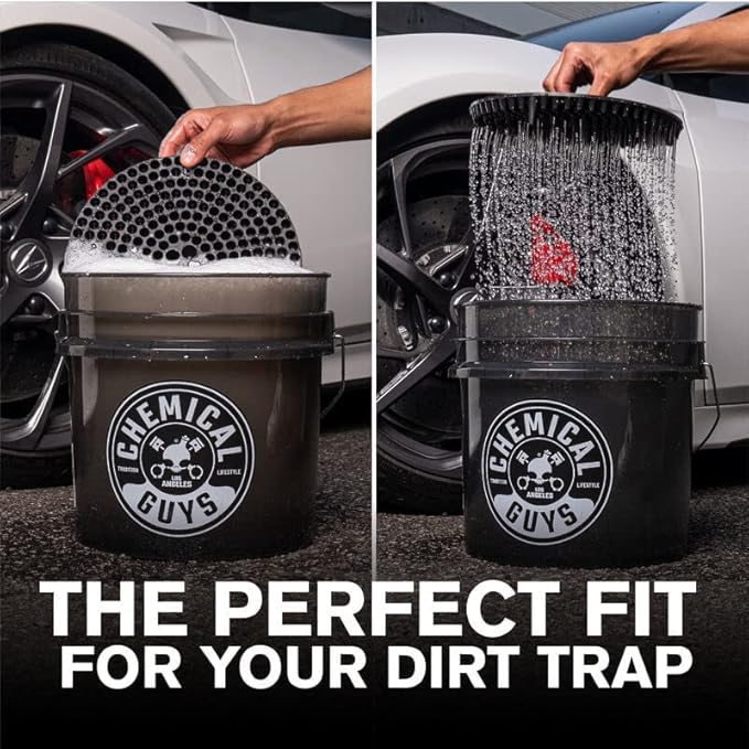 Chemical Guys CWS_110BB Basic Car Wash & Bucket Bundle - Honeydew Snow Foam Car Wash Soap, 128 oz (1 Gallon), Honeydew Scent + Heavy Duty Smoked Obsidian Black Detailing Bucket (2 Items)